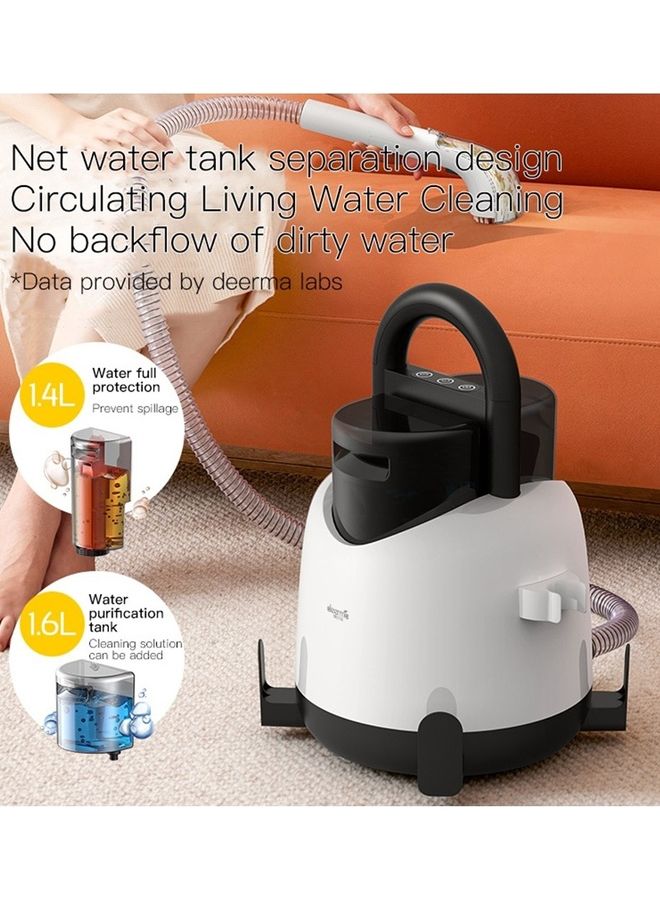 Deerma - Fabric Vacuum Cleaner Wet And Dry For Sofa Carpet Curtain 1.6 L 850 W BY100 White - Image 1
