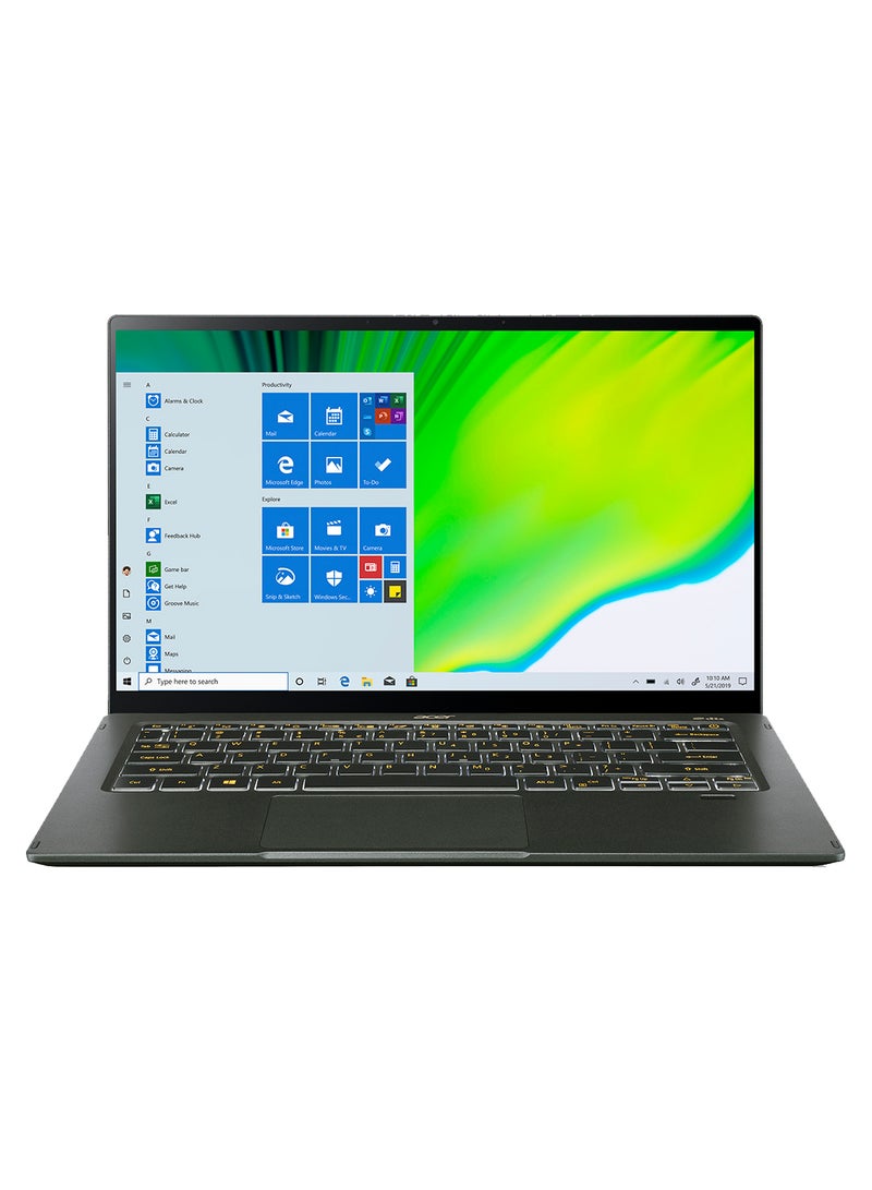 Swift 5 SF514 Ultra-Thin Notebook 12th Gen Intel Core i7-1260P 12 Cores Upto 4.70GHz/16GB LPDDR5 RAM/512GB SED SSD Storage/Intel Iris XE Graphics English/Arabic Mist Green