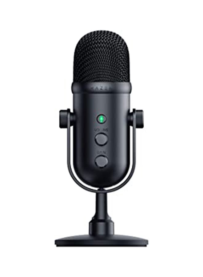 RAZER Seiren V2 Pro Professional-Grade USB Microphone: Dynamic Microphone - High Pass Filter - Digital Analogue Limiter - Mic Monitoring/Gain & Mute Buttons - Built-in Shock Absorber & Mic Windsock - Image 1