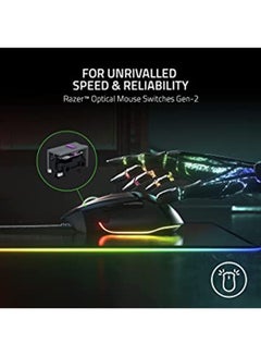 RAZER Razer Basilisk V3 Customizable Ergonomic Gaming Mouse: Fastest Mouse Switch - Chroma RGB Lighting 26K DPI Optical Sensor 11 Programmable Buttons HyperScroll Tilt Wheel Classic Black  - Image 5