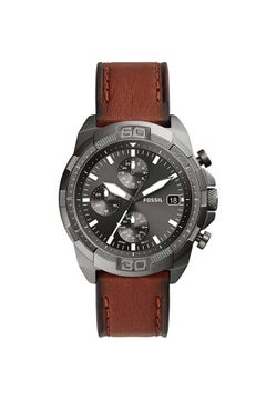 FOSSIL Men's Chronograph Leather Strap Wrist Watch FS5855  - Image 1