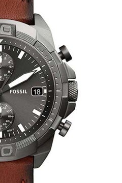 FOSSIL Men's Chronograph Leather Strap Wrist Watch FS5855  - Image 4