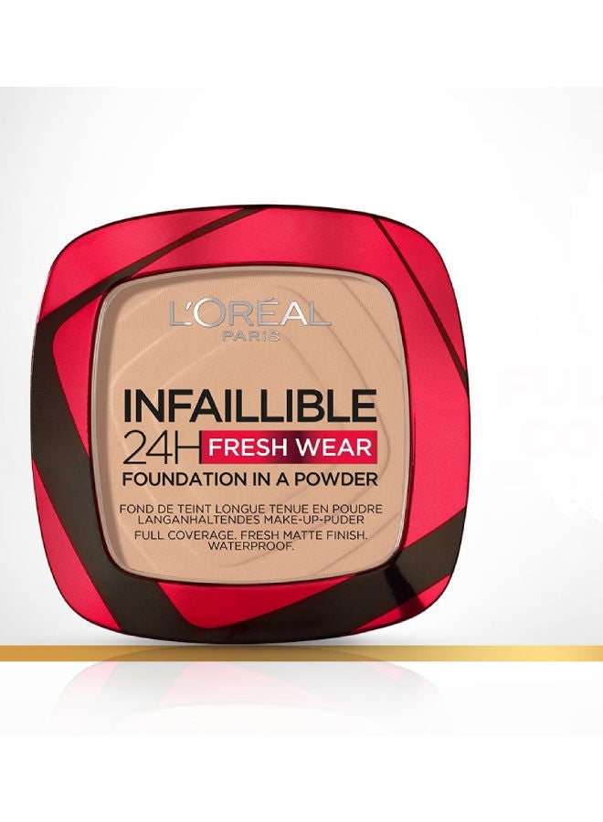 L'OREAL PARIS - Infaillible 24H Fresh Wear Foundation in a powder 130 True Beige - Image 1