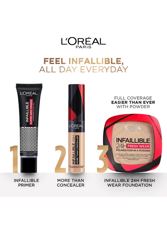 L'OREAL PARIS - Infaillible 24H Fresh Wear Foundation In A Powder - Waterproof, Full Matte Coverage Transferproof Makeup 120 Vanilla - Image 1
