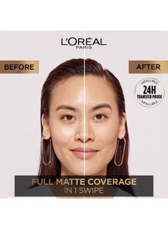 L'OREAL PARIS Infaillible 24H Fresh Wear Foundation In A Powder - Waterproof, Full Matte Coverage Transferproof Makeup 20 Ivory  - Image 4