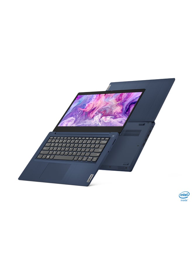 IdeaPad 3 14IIL05 Laptop with 14-Inch FHD Display, 10th Gen Core i3-1005G1 / 4GB RAM / 1TB HDD / Intel UHD Graphics / Windows 10 / English/Arabic Abyss Blue