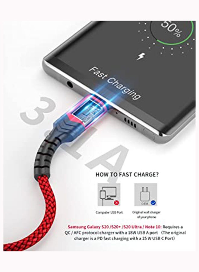 JSAUX - 2Pack Usb C-Usb A2.0 Flex Series 1M Red - Image 1