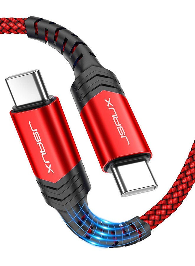 JSAUX - Usb-C To Usb-C 2.0 Cable 1M Red - Image 1