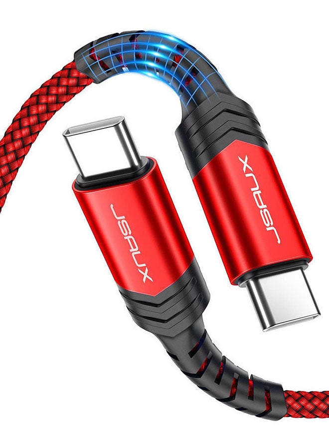 JSAUX - Usb-C To Usb-C 2.0 Cable 1M Red - Image 1