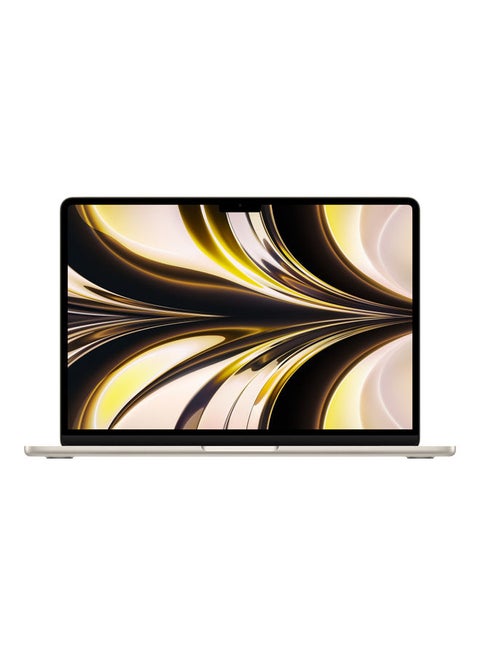 شاشة MacBook Air مقاس 13.6 بوصة، وشريحة Apple M2 مع وحدة معالجة مركزية 8 النواة ووحدة معالجة رسومات 8 النواة، ومحرك أقراص SSD سعة 256 جيجابايت/رسومات مدمجة