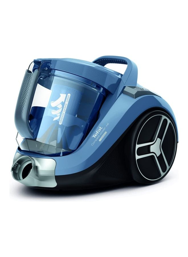 Tefal - Vacuum Cleaner | Compact Power XXL Canister Bagless Vacuum Cleaner | 4 Accessories | Easy-Emptying Dust Container | 6.2 m Cord | 2 Years Warranty 550 W TW4871HA Blue/ Grey - Image 1
