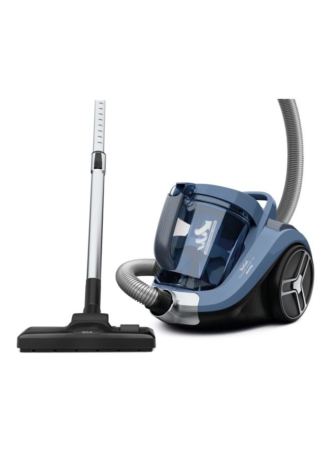 Tefal - Vacuum Cleaner | Compact Power XXL Canister Bagless Vacuum Cleaner | 4 Accessories | Easy-Emptying Dust Container | 6.2 m Cord | 2 Years Warranty 550 W TW4871HA Blue/ Grey - Image 1