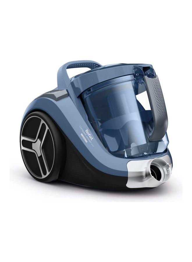 Tefal - Vacuum Cleaner | Compact Power XXL Canister Bagless Vacuum Cleaner | 4 Accessories | Easy-Emptying Dust Container | 6.2 m Cord | 2 Years Warranty 550 W TW4871HA Blue/ Grey - Image 1
