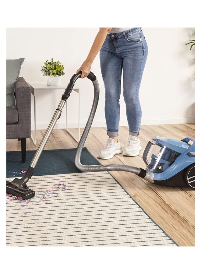 Tefal - Vacuum Cleaner | Compact Power XXL Canister Bagless Vacuum Cleaner | 4 Accessories | Easy-Emptying Dust Container | 6.2 m Cord | 2 Years Warranty 550 W TW4871HA Blue/ Grey - Image 1
