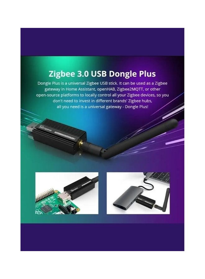 SONOFF - Zigbee 3.0 USB Dongle Plus Black - Image 1