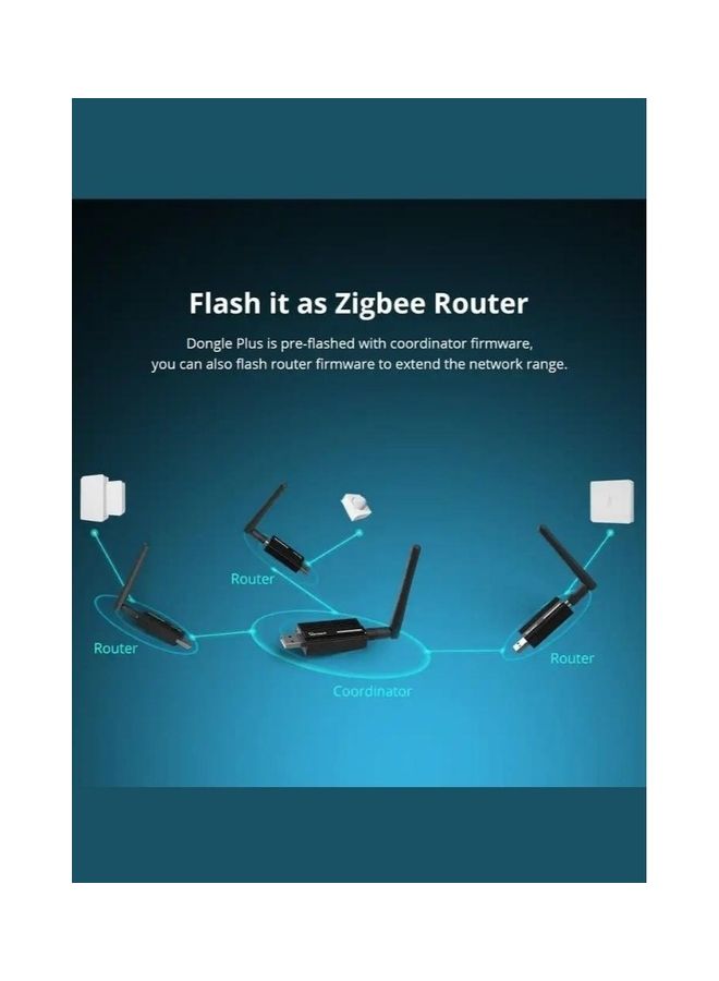 SONOFF - Zigbee 3.0 USB Dongle Plus Black - Image 1