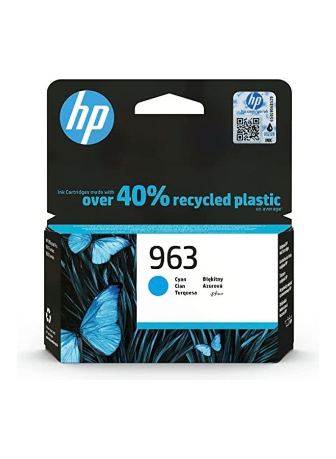 HP 963 Original Ink Cartridge Cyan  - Image 1