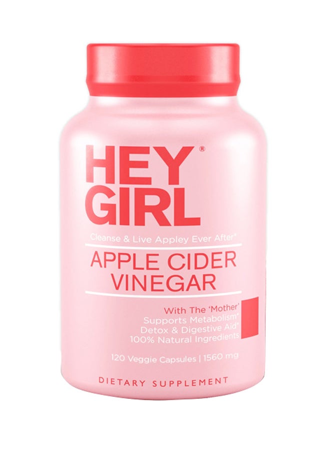 HEY GIRL NUTRITION Apple Cider Vinegar Capsules with Cayenne Pepper 120'S  - Image 1