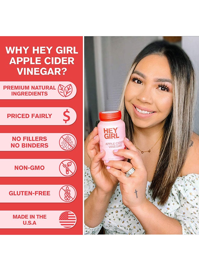 HEY GIRL NUTRITION Apple Cider Vinegar Capsules with Cayenne Pepper 120'S  - Image 4