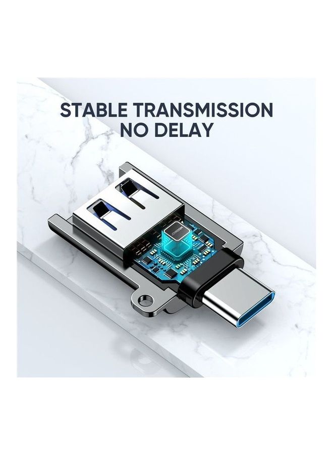 JOYROOM - Joyroom Type C (Male) to USB (Female) Adapter S-H151 Black - Image 1