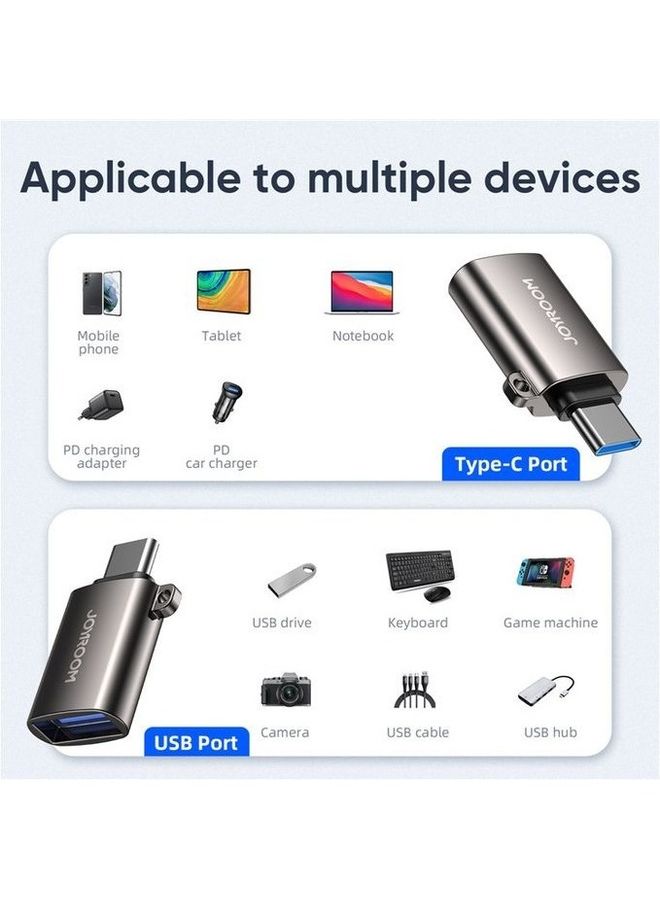 JOYROOM - Joyroom Type C (Male) to USB (Female) Adapter S-H151 Black - Image 1