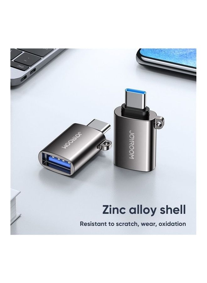 JOYROOM - Joyroom Type C (Male) to USB (Female) Adapter S-H151 Black - Image 1