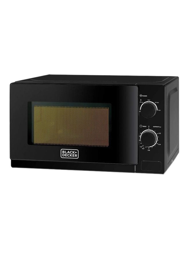BLACK+DECKER Microwave Oven With Defrost Function 20 L 700 W MZ2020PSA-B5 Black/Silver  - Image 1
