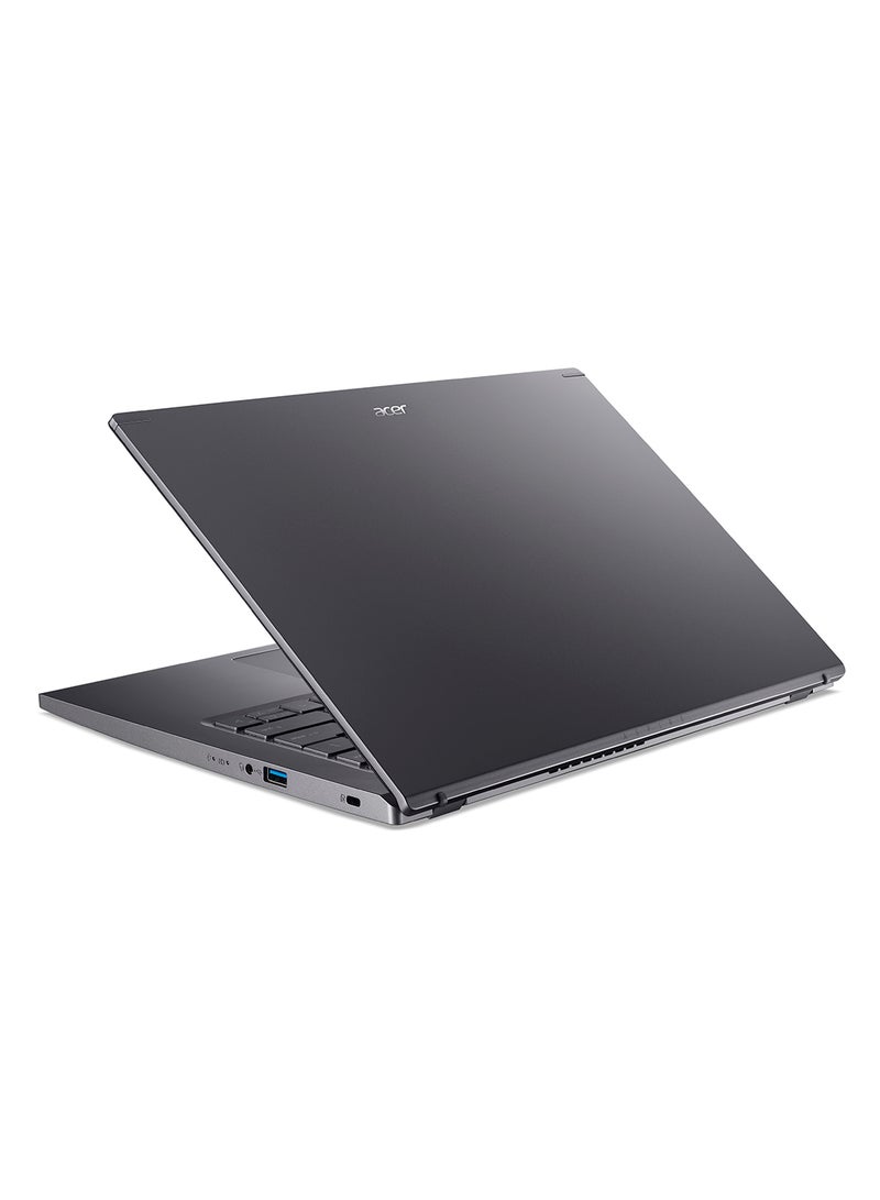 Acer - Aspire 5 A514 Notebook With 12th Gen Intel Core i5-1235U 10 Cores Upto 4.40GHz/8GB DDR4 RAM/512GB SSD/2GB Nvidia MX550 Graphics/14 Inch FHD IPS Display/Win 11 Home/WiFi-6E/FingerPrint/Backlit English/Arabic Steel Gray - Image 1