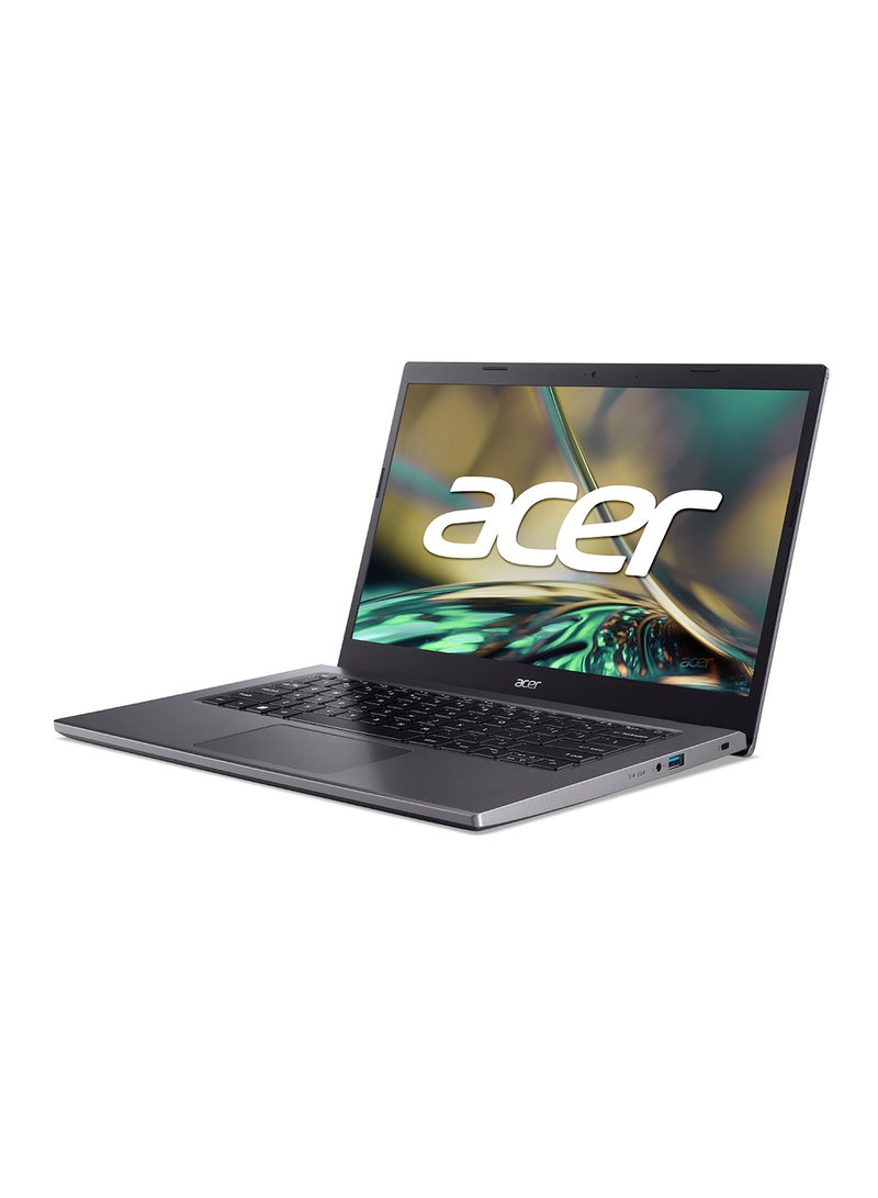 Acer - Aspire 5 A514 Notebook With 12th Gen Intel Core i5-1235U 10 Cores Upto 4.40GHz/8GB DDR4 RAM/512GB SSD/2GB Nvidia MX550 Graphics/14 Inch FHD IPS Display/Win 11 Home/WiFi-6E/FingerPrint/Backlit English/Arabic Steel Gray - Image 1