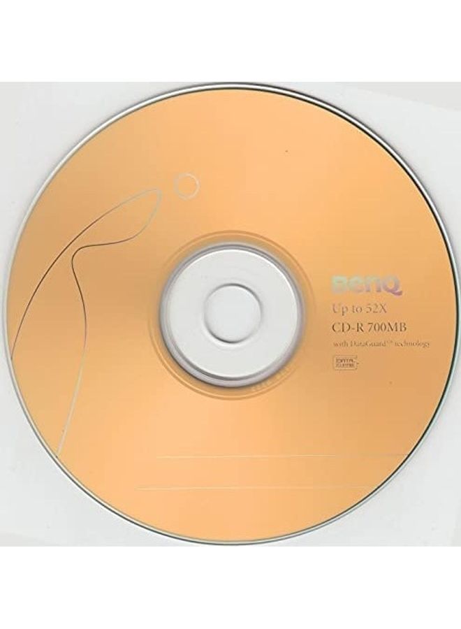 بين كيو مجموعه اقراص من بين كيو 700 ميجابايت / 80 دقيقة تسجيل عبوة 50 قطعة 1-52x ذهبي - Image 1