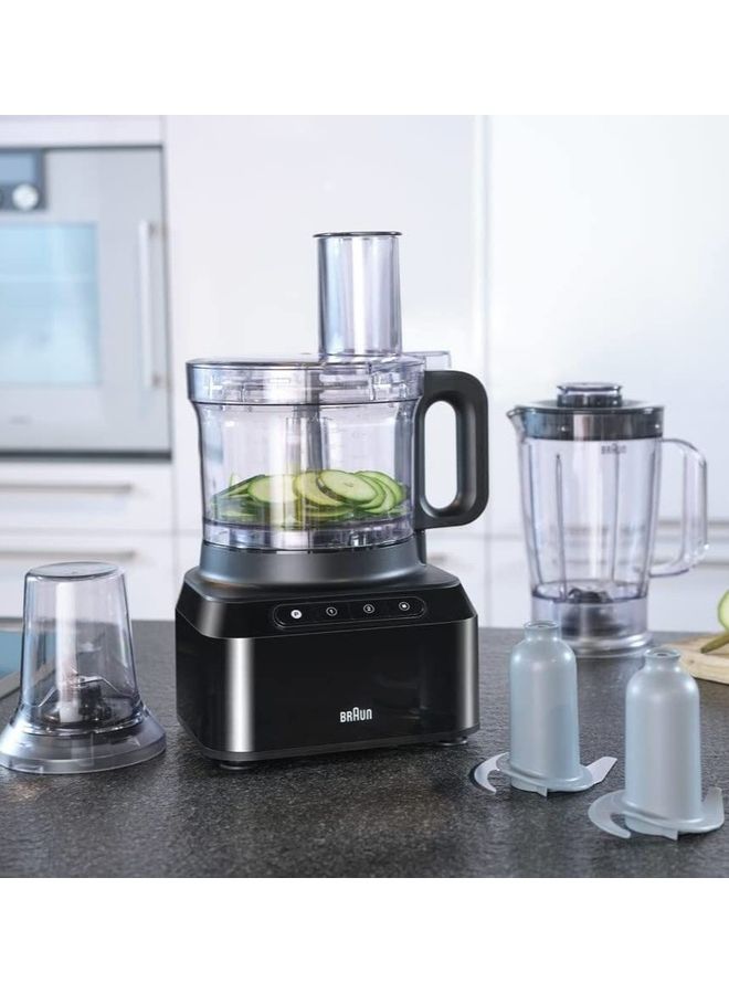 براون - محضر طعام 7 في 1 800.0 W FP3132BK أسود - Image 1