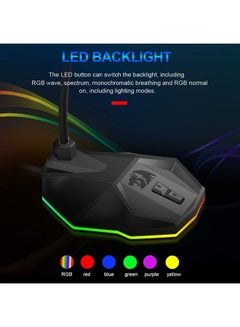 ريدراجون ميكروفون GM99 ستيكس بإضاءة RGB وبمنفذ USB مناسب للبث، والألعاب، والكمبيوتر المكتبي، والتسجيل في الاستوديو، وسكايب لجهاز الكمبيوتر/اللابتوب  - Image 2