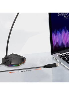 ريدراجون ميكروفون GM99 ستيكس بإضاءة RGB وبمنفذ USB مناسب للبث، والألعاب، والكمبيوتر المكتبي، والتسجيل في الاستوديو، وسكايب لجهاز الكمبيوتر/اللابتوب  - Image 5