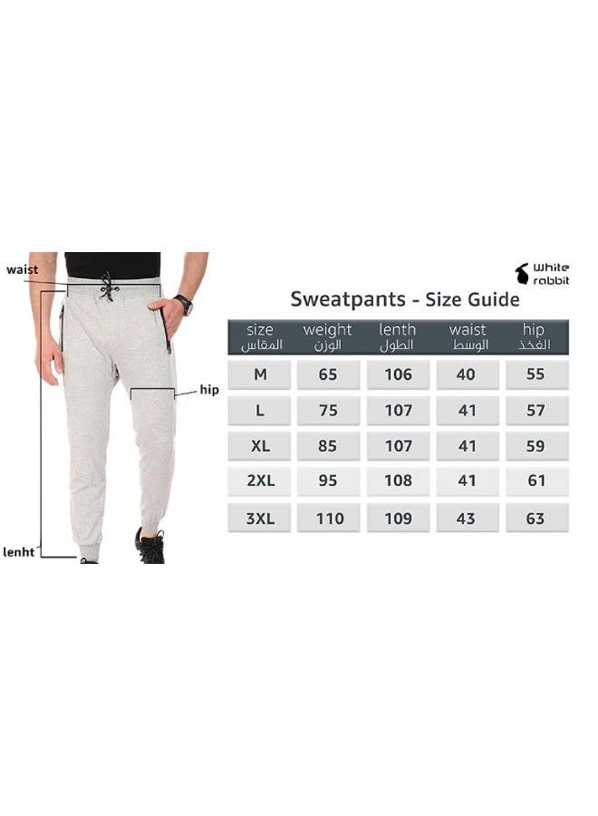 WHITE RABBIT - Zipped Pockets Slip On Sweatpants With Hem - Wine Anaby - Image 1