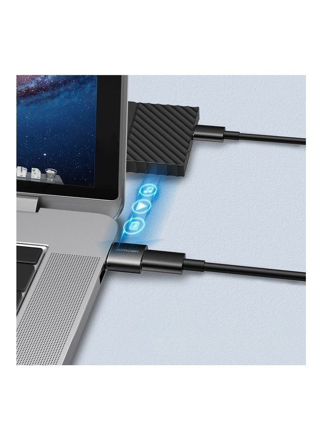 جوي روم محول USB ذكر الى انثى نوع سي S-H152، قطعتين - لون اسود أبيض  - Image 3