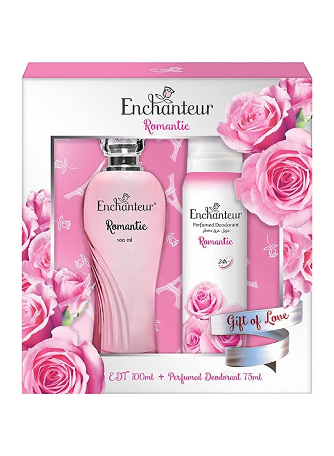 انشانتر مجموعة هدايا رومانسية مكونة من عطر EDT ومزيل العرق المعطر 
