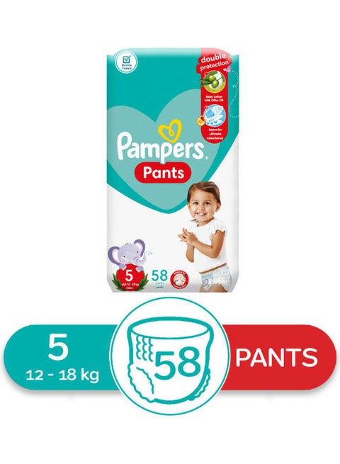 Diaper Pants, Size 5, 12-18 Kg, 58 Diapers