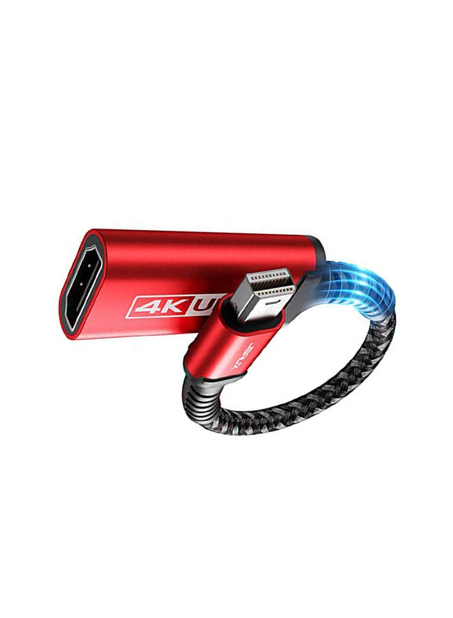 Mini Dp-Hdmifemaleadapter Flex Series .21M Red