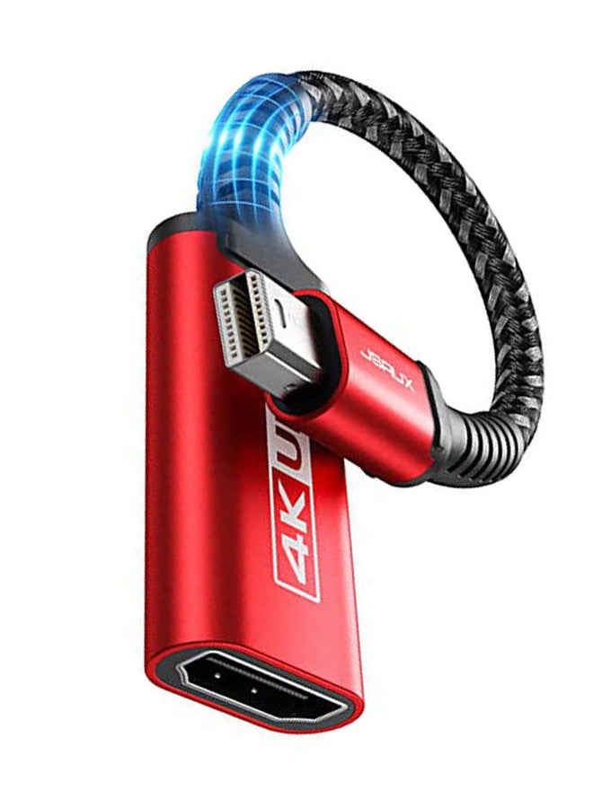 Mini Dp-Hdmifemaleadapter Flex Series .21M Red
