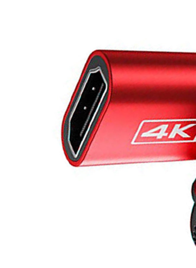 Mini Dp-Hdmifemaleadapter Flex Series .21M Red