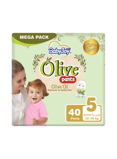 BabyJoy Olive Pants, Size 5, Junior, 12-18 Kg, Mega Pack, 40 Diapers  - Image 1