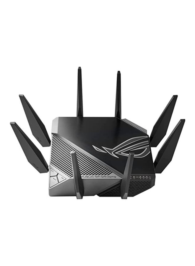 ASUS - ROG Rapture GT-AXE11000 Tri-band WiFi 6E Gaming Router, New 6GHz Band, WAN Aggregation, 2.5G Port, Lifetime Free Internet Security, Mesh Wifi Support black - Image 1