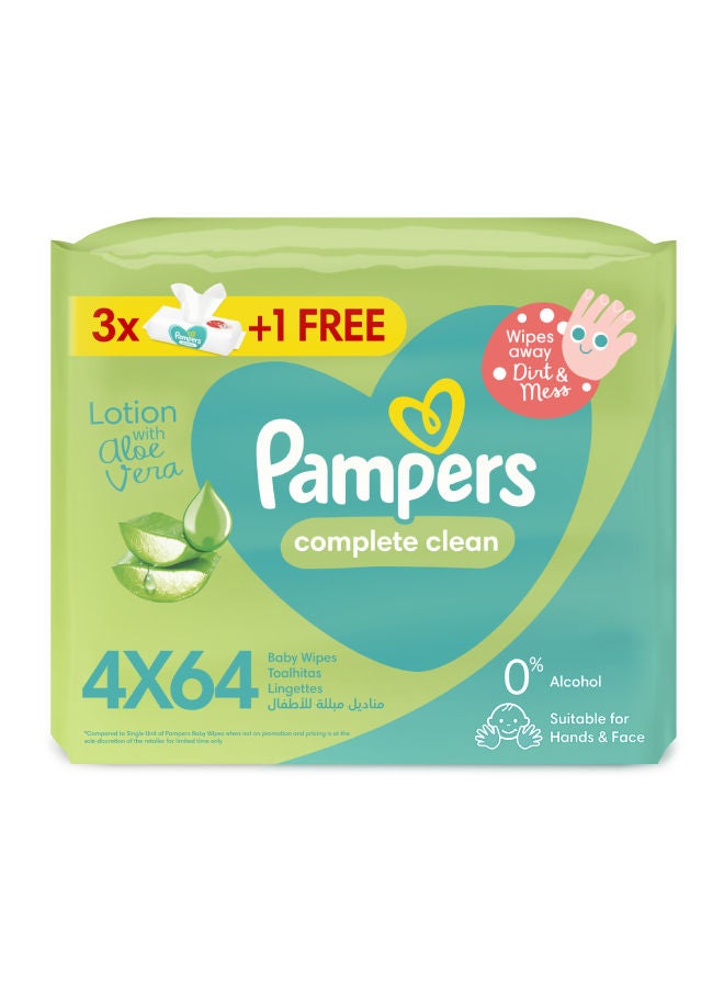 Pampers Complete Clean Wet Wipes ,4×64 , 256 Wipe  - Image 2