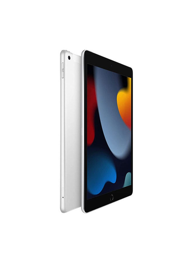 iPad 2021 (9th Generation) 10.2-Inch, 64GB, WiFi, 4G LTE, Silver With Facetime - Middle East Version