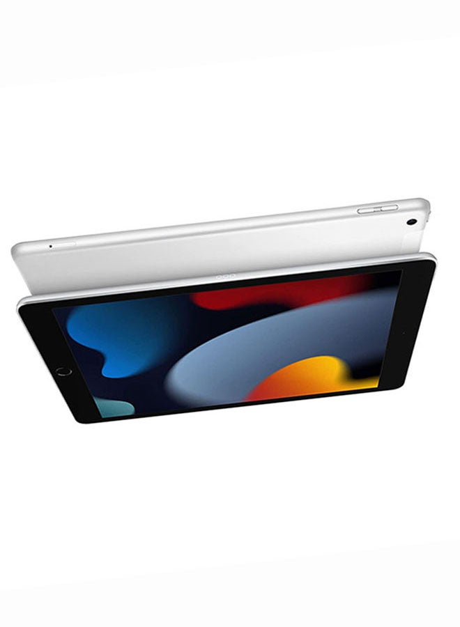 iPad 2021 (9th Generation) 10.2-Inch, 64GB, WiFi, 4G LTE, Silver With Facetime - Middle East Version