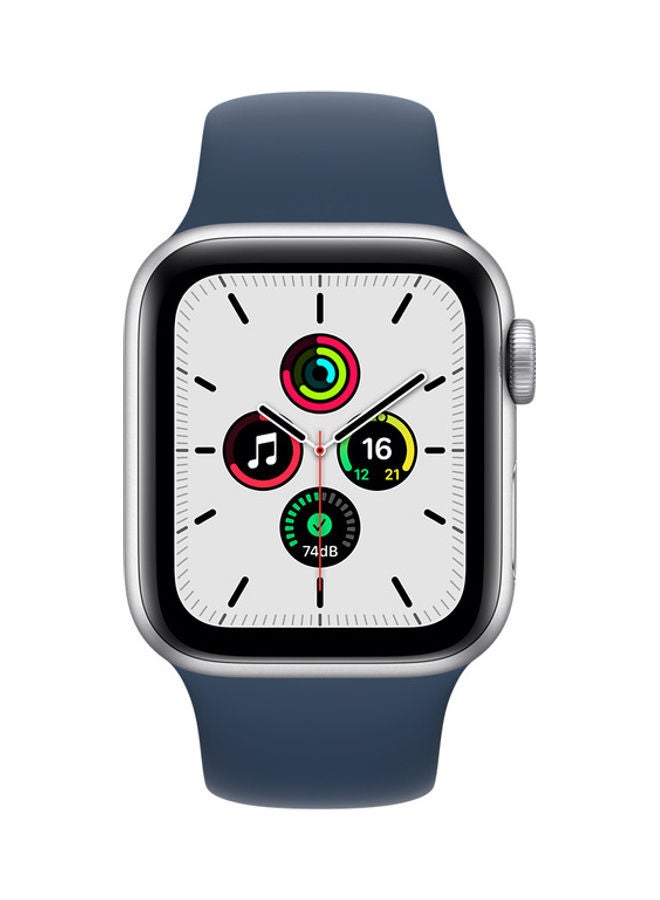 Apple - Watch SE GPS + Cellular 40mm Silver Aluminium Case With Sport Band Abyss Blue - Image 1
