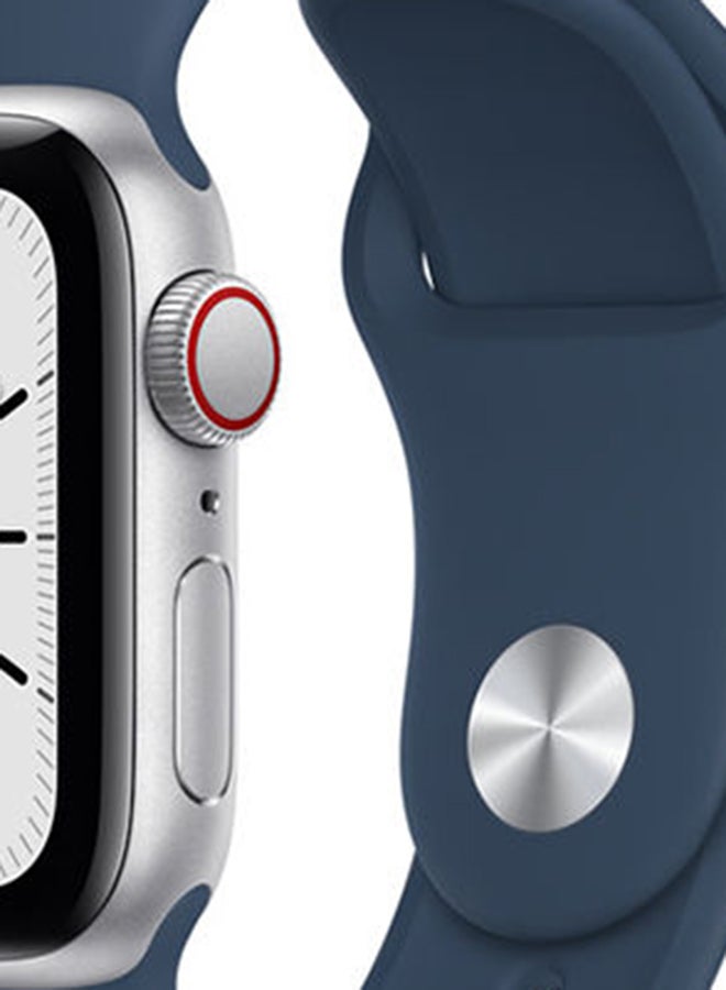Apple - Watch SE GPS + Cellular 40mm Silver Aluminium Case With Sport Band Abyss Blue - Image 1