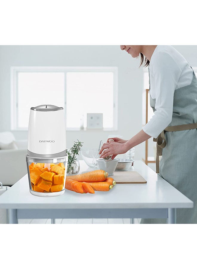 DAEWOO - Chopper With Mincer Grinder Function, With Glass Bowl And Quad Blade, Korean Technology 600.0 ml 500.0 W DFC2050 White - Image 1