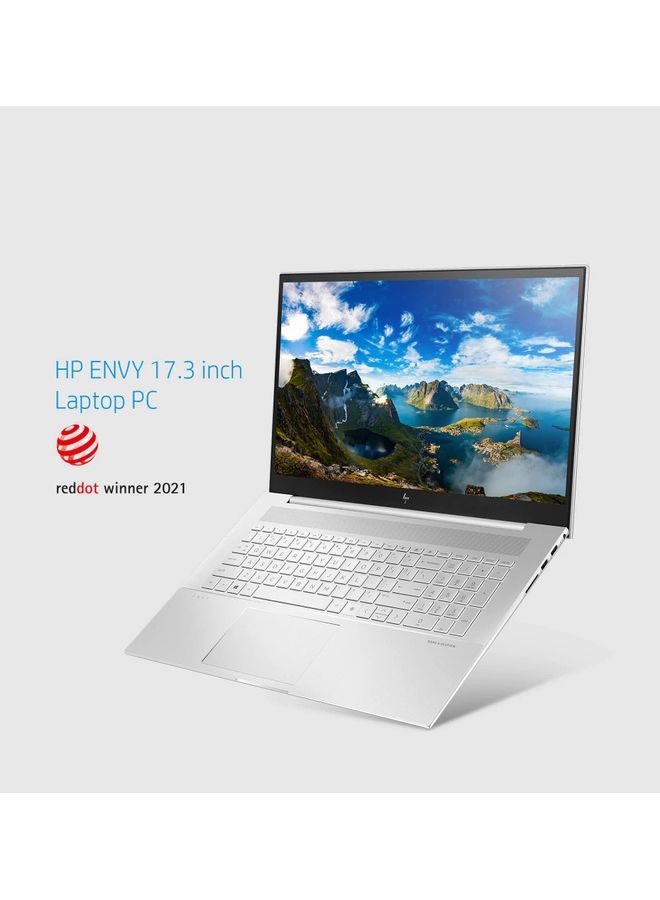 HP - ENVY Laptop 17-ch1035nr With 17.3-Inch Full HD Touch Screen Display, Core i7 1195G7 Processor/16GB RAM/512GB SSD/Intel Iris XE Graphics/Windows 11 Home English Natural Silver Aluminum - Image 1