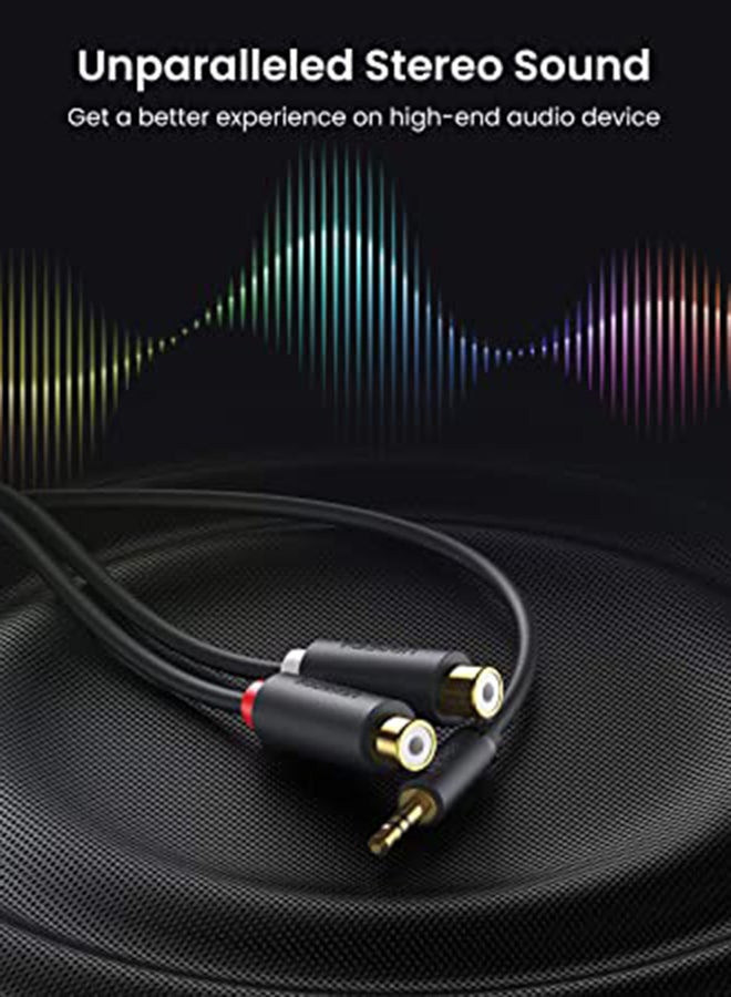 Ugreen 3.5Mm Male To 2Rca Female Cable 25Cm Black  - Image 3